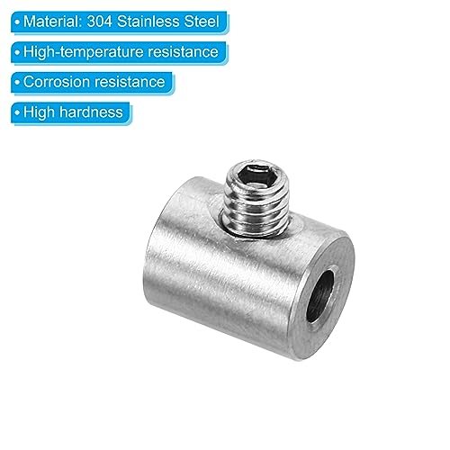 PATIKIL 3mm Hole Wire Rope Clips Set, 6 Pcs 304 Stainless Steel Single view 4