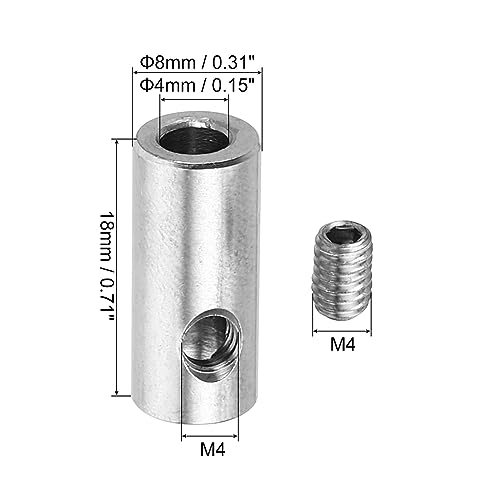 PATIKIL 4mm Hole Wire Rope Clips Set, 2 Pcs 304 Stainless Steel Double view 2