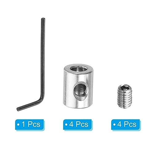 PATIKIL 4mm Hole Wire Rope Clips Set, 4 Pcs 304 Stainless Steel Single view 3