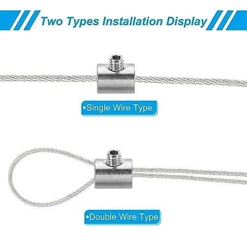 PATIKIL 4mm Hole Wire Rope Clips Set, 4 Pcs 304 Stainless Steel Single view 5