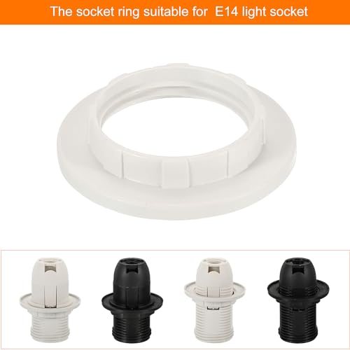 PATIKIL E14 Light Socket Rings, 5 Pack Lamp Shade Holder Adapter Ring view 5