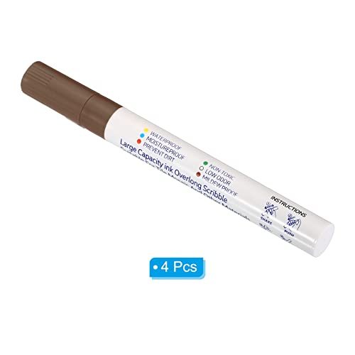 PATIKIL Grout Pen, 4 Pack Dark Brown Tile Marker Waterproof Grout Sealer view 3