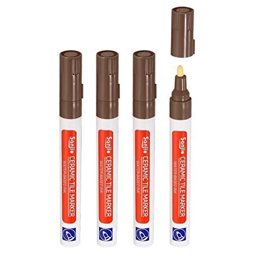 PATIKIL Grout Pen, 4 Pack Dark Brown Tile Marker Waterproof Grout Sealer — PATIKIL