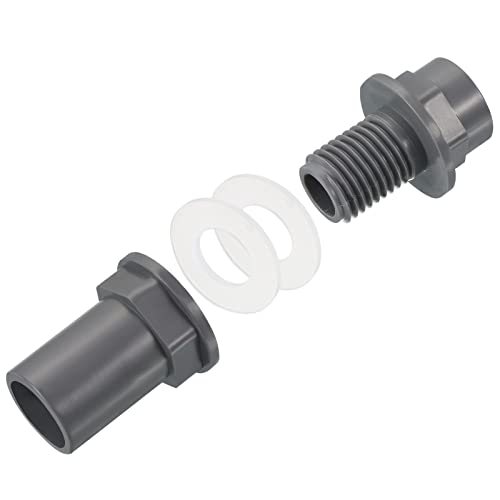 PATIKIL PVC Water Tank Pipe Fitting 1/2" ID DN15, 2 Pack Straight Tube view 5