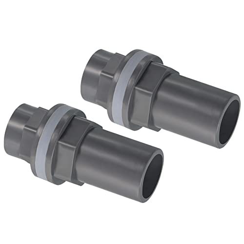 PATIKIL PVC Water Tank Pipe Fitting 1/2" ID DN15, 2 Pack Straight Tube — PATIKIL
