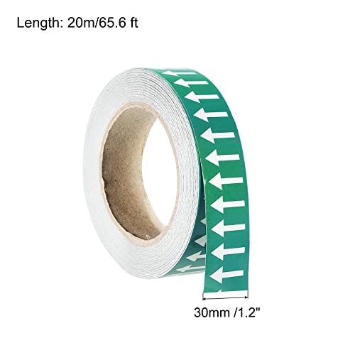 PATIKIL White on Green Color Arrow Tape Vinyl Stickers Arrow Labels view 2