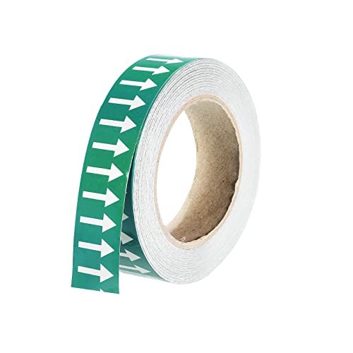 PATIKIL White on Green Color Arrow Tape Vinyl Stickers Arrow Labels — PATIKIL