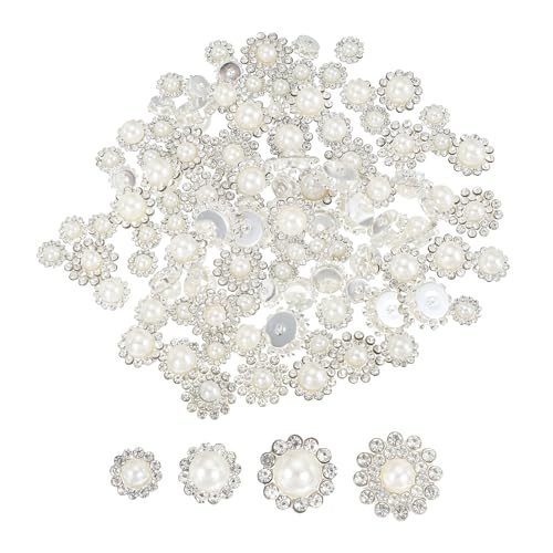 Pearl Sew on Rhinestones Crystals 8-14mm, 3 Layers Sewing, Flower Claw — PATIKIL