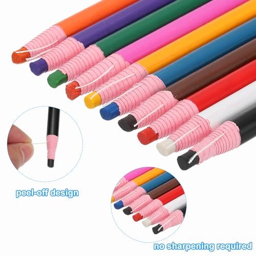 Peel-Off China Markers, 12 Pack Grease Wax Pencils view 3