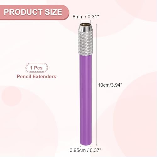 Pencil Extenders Art Adjustable Metal Pencil Holder Purple view 2