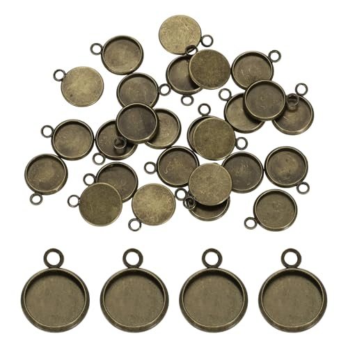 Pendant Trays for Jewelry Making 10mm Bronze Tone — PATIKIL