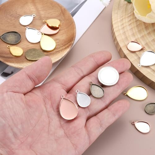 Pendant Trays for Jewelry Making 18x24mm Bronze Tone view 5