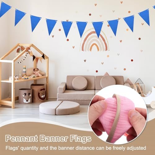 Pennant Banner Flags, 2 Set 16.4 Feet Triangle Banners view 3