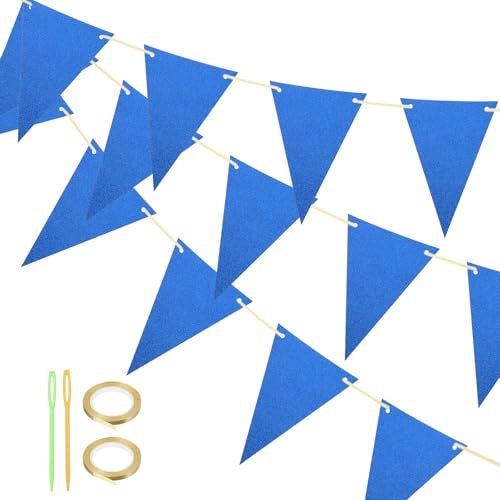 Pennant Banner Flags, 2 Set 16.4 Feet Triangle Banners — PATIKIL
