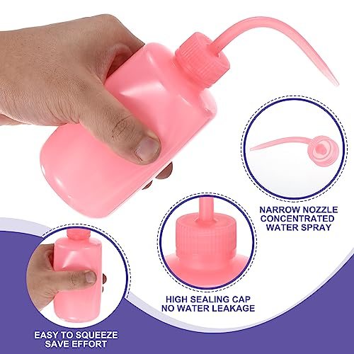 Pink 250ml/8oz Plastic Squeeze Bottles view 3