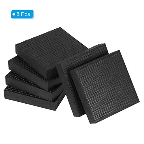 Plant Pot Feet 2x2x0.4 Inch, 8 Pack Invisible Riser Non-Slip Rubber Square view 3