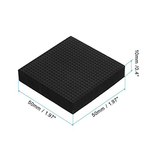 Plant Pot Feet 2x2x0.4 Inch, 8 Pack Invisible Riser Non-Slip Rubber Square view 2