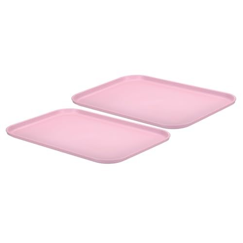 Plastic Fast Food Serving Tray, 2 Pcs 15" x 10.6" Reusable Rectangular — PATIKIL