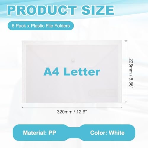 Plastic File Folders 12.6x8.86 A4 Plastic Envelopes view 2
