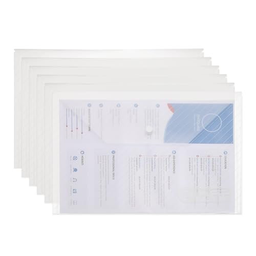Plastic File Folders 12.6x8.86 A4 Plastic Envelopes — PATIKIL