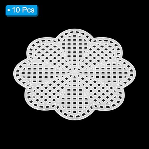 Plastic Mesh Canvas Sheets 3.12inch Blank Yarn Crafting White view 3