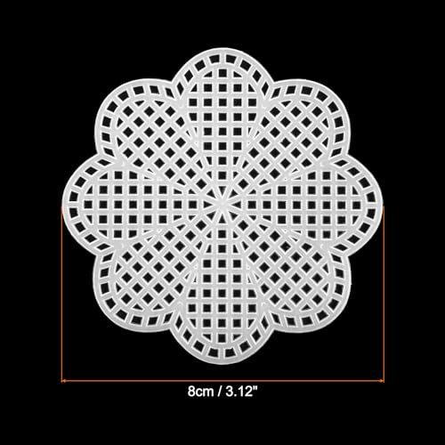 Plastic Mesh Canvas Sheets 3.12inch Blank Yarn Crafting White view 2