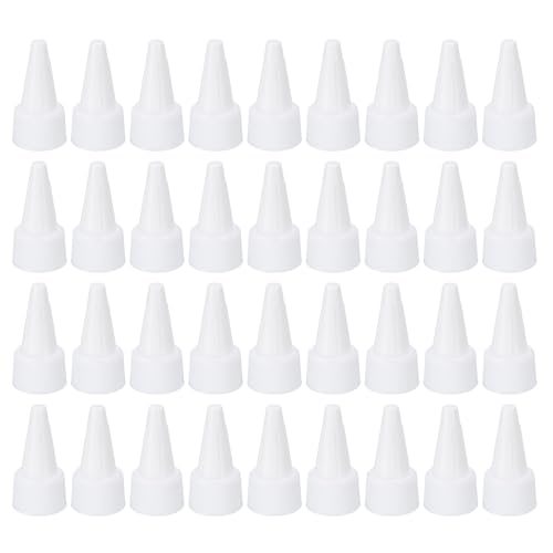 Plastic Ribbed Edge Squeeze Bottle Replacement Caps — PATIKIL