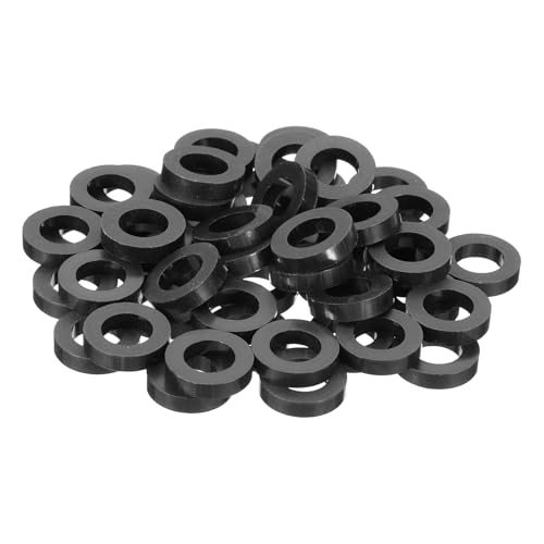 Plastic Round Spacer Washers Black Standoff Nut Unthreaded — PATIKIL