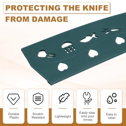 Plastic Safety Knife Cover Sleeves Set, Universal Blade Covers, Chopping view 3