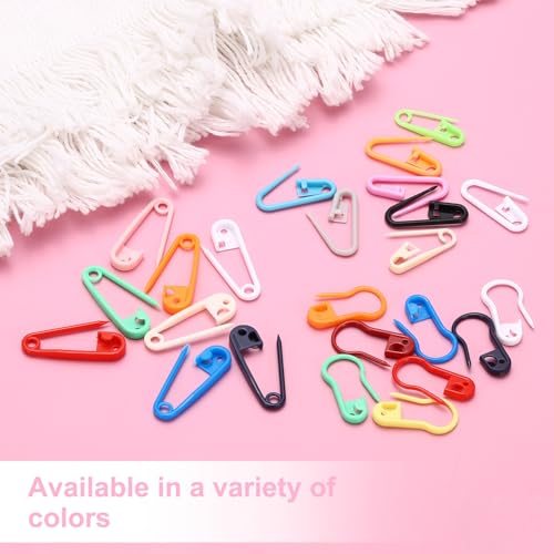 Plastic Safety Pins 0.9" Knitting Markers Crochet Clip Gray, Sewing Pin view 4