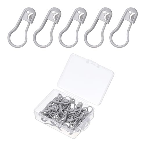 Plastic Safety Pins 0.9" Knitting Markers Crochet Clip Gray, Sewing Pin — PATIKIL