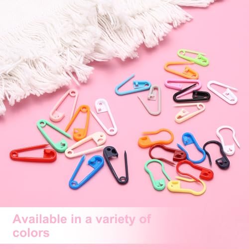 Plastic Safety Pins 1.1" Knitting Markers Crochet Clip Blue, Sewing Pin view 4