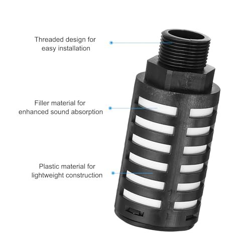 Pneumatic Muffler G 3/4, 2 Pack Plastic Air Compressor Exhaust Muffler view 3