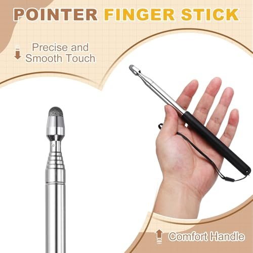 Pointer Finger Stick 39.4" Teacher Stylus-Pen Black Purple view 3