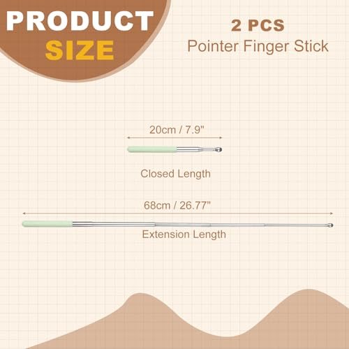 Pointer Finger Stick, Teacher Finger Pointer Stick Stylus-Pen Retractable view 2