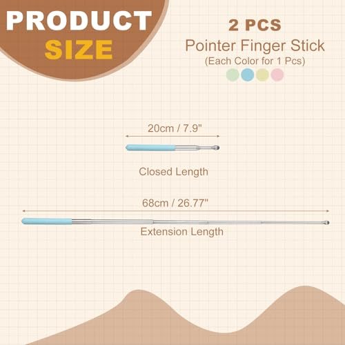 Pointer Finger Stick, Teacher Finger Pointer Stick Stylus-Pen Retractable view 2