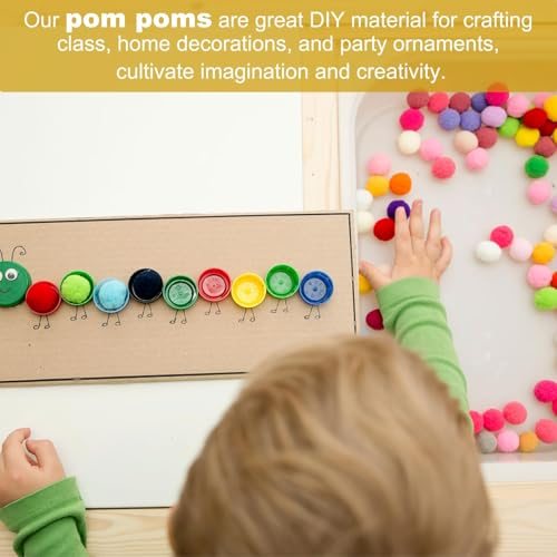 Pom Poms for Crafts 0.4 Inch Mini Puff Balls 500pcs Brown, 500pcs Small view 4