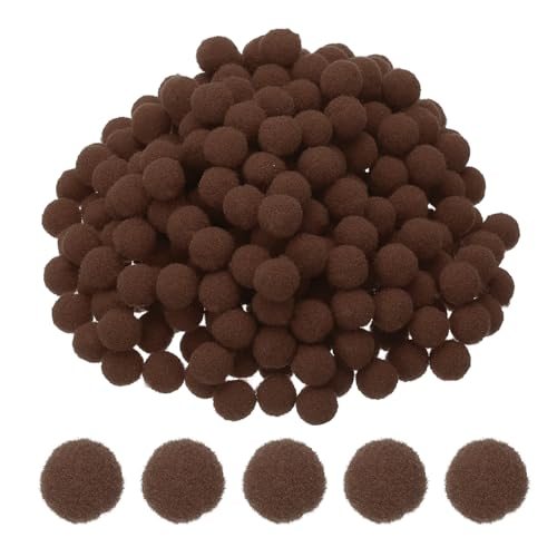 Pom Poms for Crafts 0.4 Inch Mini Puff Balls 500pcs Brown, 500pcs Small — PATIKIL