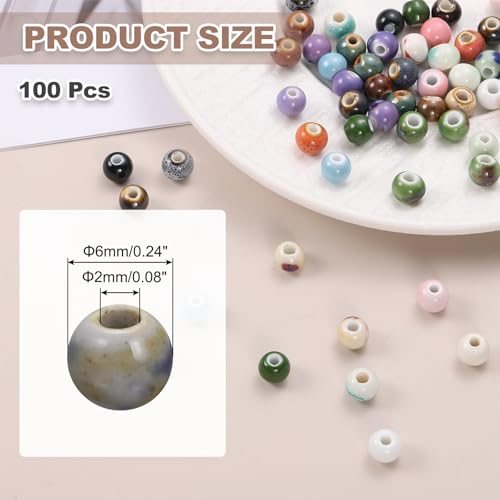 Porcelain Beads, Handmade Spacer Loose Beads view 2