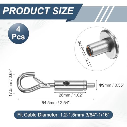 Portable Hook & Eye Turnbuckle Tension view 2