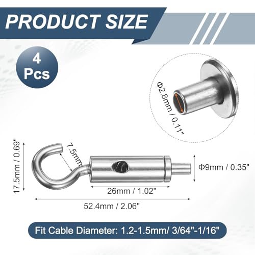 Portable Hook & Eye Turnbuckle Tension view 2