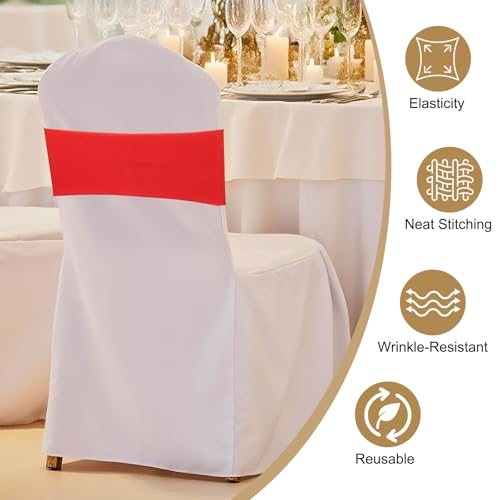 Premium Elastic Stretch Chair Cover Band Ties view 4