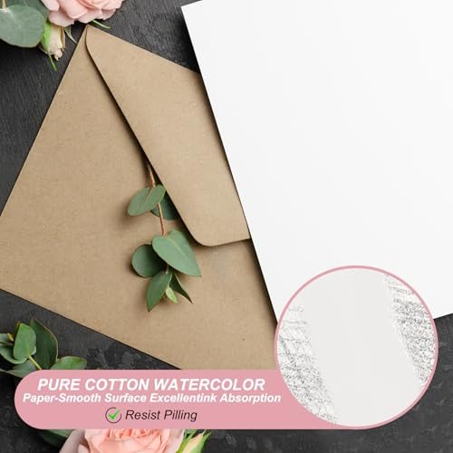 Pure Cotton Watercolor Cards 140lb/300 GSM Postcards view 3