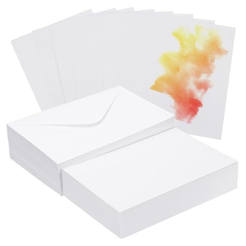 Pure Cotton Watercolor Cards 140lb/300 GSM Postcards — PATIKIL