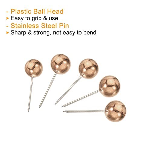 Push Pins, 100 Pack Round Head Map Tacks Thumb Steel Point view 4