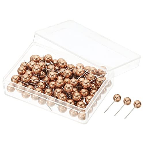 Push Pins, 100 Pack Round Head Map Tacks Thumb Steel Point — PATIKIL