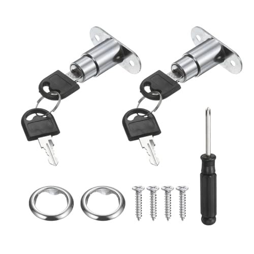 Push Plunger Lock Keyed Alike 23mm(8/9") Cylinder Length 2pcs, Zinc Alloy — PATIKIL