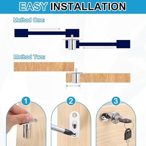 Push Plunger Lock Keyed Alike 32mm(1-1/4") Cylinder Length view 4