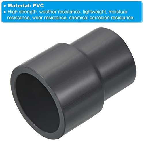PVC Reducer Pipe Fitting 1x0.8 Inch Socket, 5 Pack Straight Coupling view 4