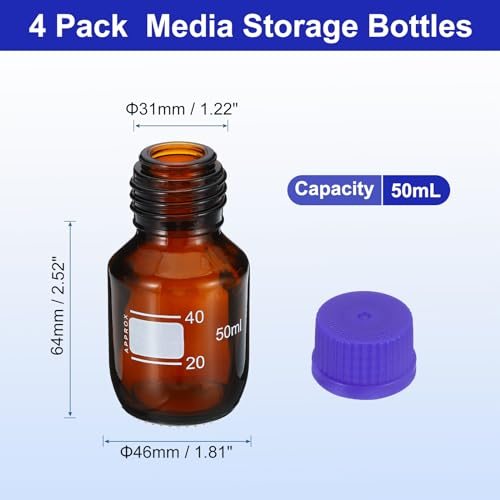 Reagent Media Storage Bottles, Brown view 2